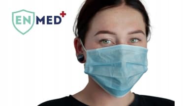 Jednorázová třívrstvá rouška ENMED, modrá, 50 ks
