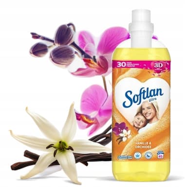 Softlan Ultra tekutá aviváž Vanilka a orchidej, 45 praní 1L