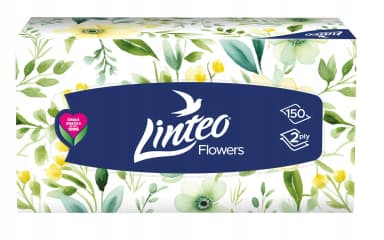 Hygienické kapesníčky Linteo Flowers 2vrstvé, 150 ks