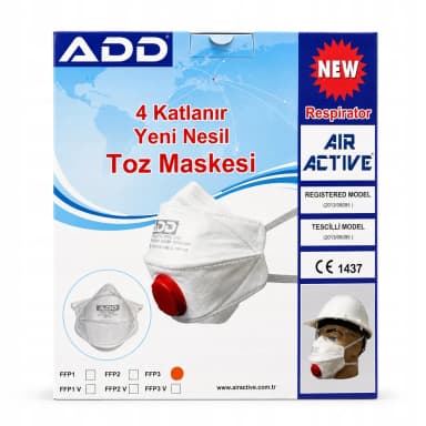 Ochranný respirátor FFP3 ADD AIR ACTIVE - bez ventilku 30 ks