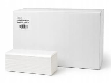 Ručníky skládané ZZ bílá celulóza 2vrstvé 25x21cm, 3000 útržků