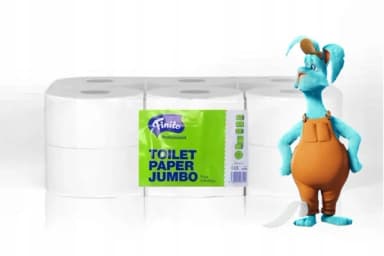Toaletní papír FINITO JUMBO, bílý, 2 vrstvý, 100 m, 12 rolí