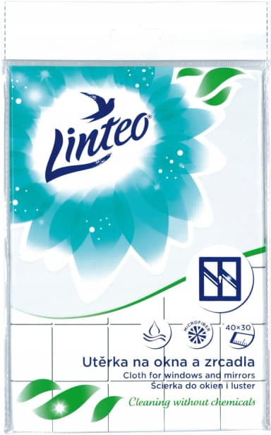 Utěrka Linteo z mikrovlákna na okna a zrcadla