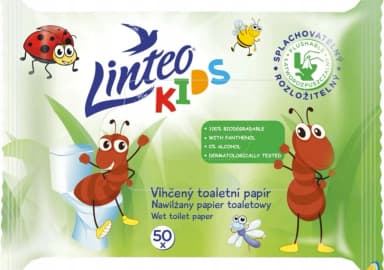 LINTEO KIDS Vlhčený toaletní papír (50 ks)