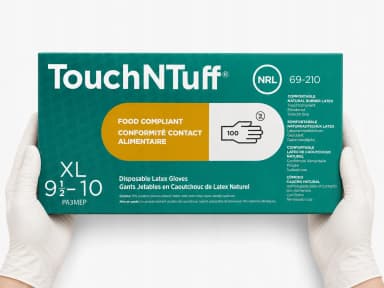 Ansell TouchNTuff 69-210 latexové rukavice pudrované, vel. XL/10, 100 ks - po expiraci