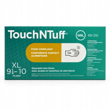 Ansell TouchNTuff 69-210 latexové rukavice pudrované, vel. XL/10, 100 ks - po expiraci