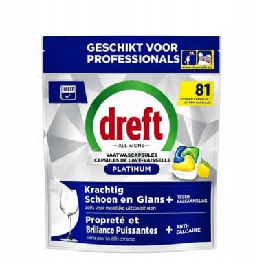 Dreft Platinum Citron kapsle do myčky, 81 ks
