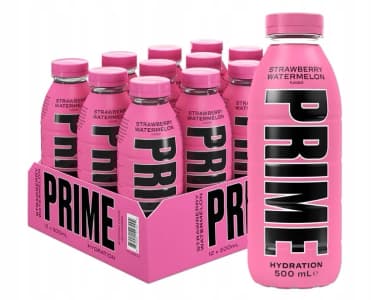 Prime Strawberry Watermelon nápoj, 12 x 500 ml