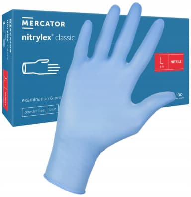 Mercator Nitrylex Classic nitrilové rukavice L, 100 ks