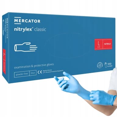 Mercator Nitrylex Classic nitrilové rukavice L, 100 ks