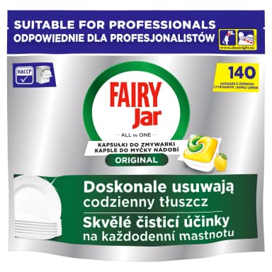 Jar Fairy Original Lemon tablety do myčky, 140 ks