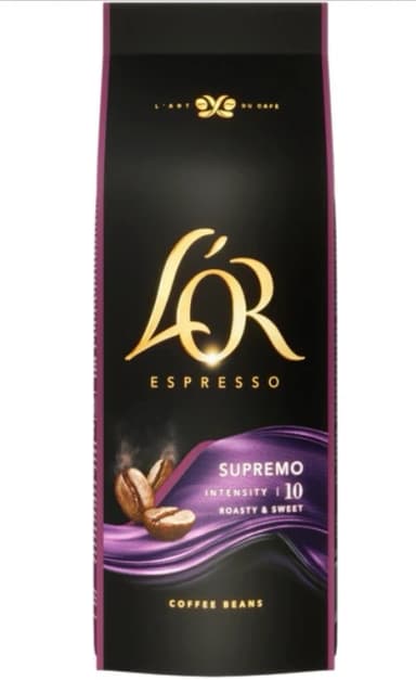 L'OR Supremo zrnková káva, 500 g