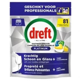 Dreft Platinum Citron kapsle do myčky, 81 ks