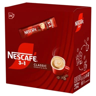 Nescafé 3v1 Classic instantní kávový nápoj, 28 x 16,5 g