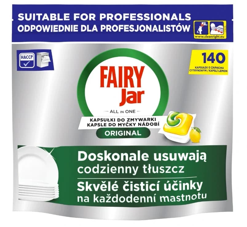 Jar Fairy Original Lemon tablety do myčky, 140 ks