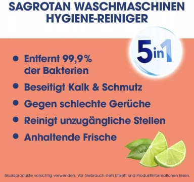 Sagrotan čistič pračky 5v1 - limetka 250ml