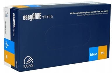 Jednorázové rukavice Zarys easyCARE nitrilové vel. M modré 100 ks