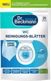 DR BECKMANN MAGIC LEAVES WC REINIGUNGS BLATTER OCEAN 20 ks DE - LISTKI ŻELOWE DO CZYSZCZENIA WC
