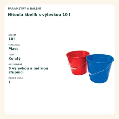Niteola kbelík s výlevkou 10 l