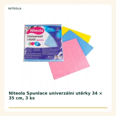 Niteola Spunlace univerzální utěrky 34 × 35 cm, 3 ks