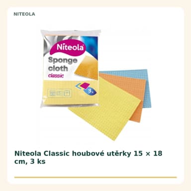Niteola Classic houbové utěrky 15 × 18 cm, 3 ks