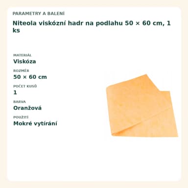 Niteola viskózní hadr na podlahu 50 × 60 cm, 1 ks