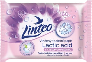Linteo vlhčený toaletní papír s kyselinou mléčnou 60 ks