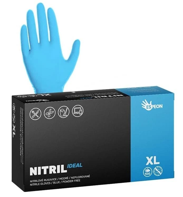 ESPEON IDEAL nitrilové rukavice modré, XL 100 ks