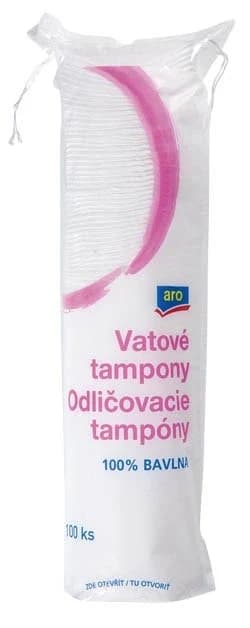 35x Odličovací tampony Aro 100% bavlna - 100 kusů