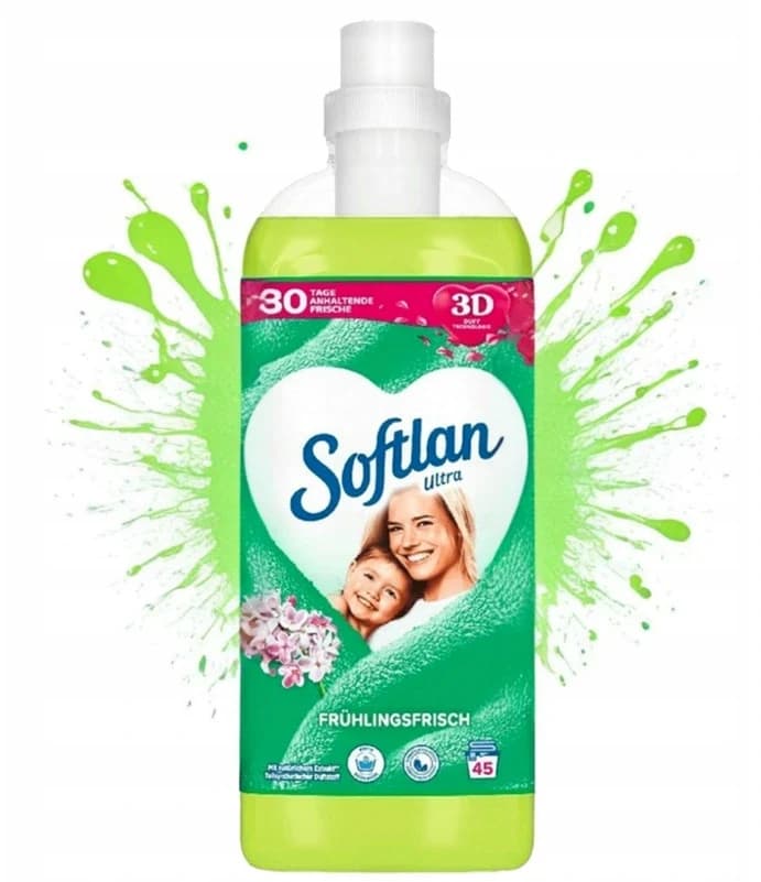 Softlan Ultra koncentrát aviváže - Fruhlingsfrisch zelený, 45 praní 1L