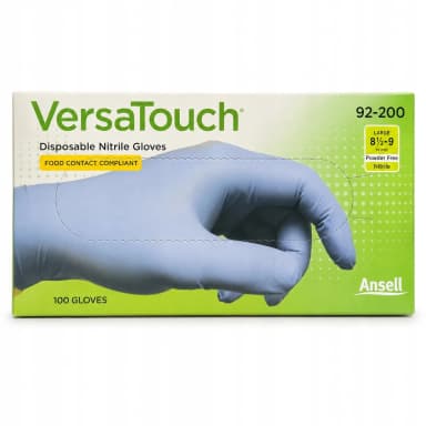 Ansell VersaTouch 92-200 nitrilové rukavice modré, vel. L/9, 100 ks - po expiraci