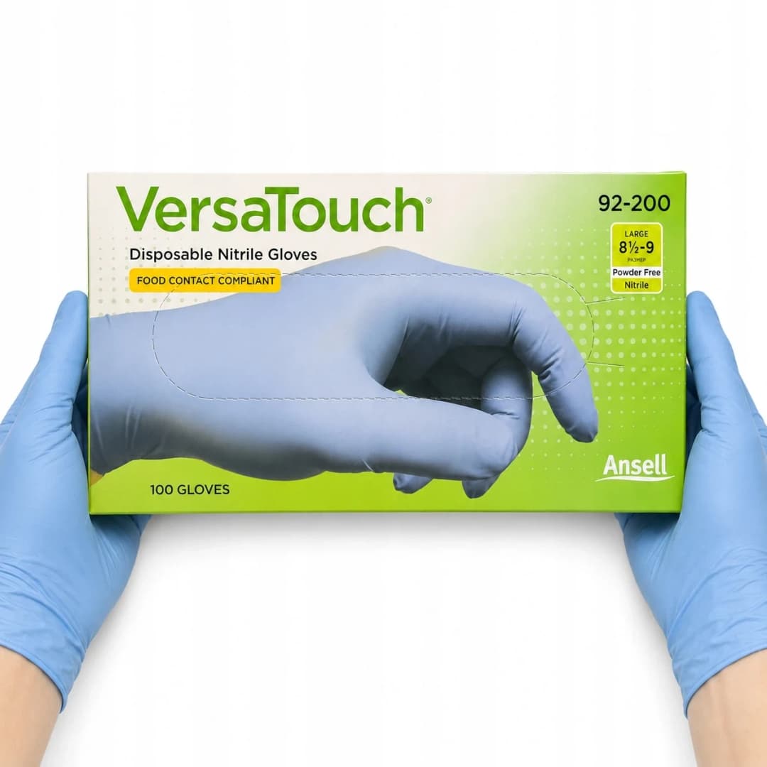 Ansell VersaTouch 92-200 nitrilové rukavice modré, vel. L/9, 100 ks - po expiraci