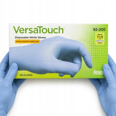 Ansell VersaTouch 92-200 nitrilové rukavice modré, vel. M/8, 100 ks - po expiraci