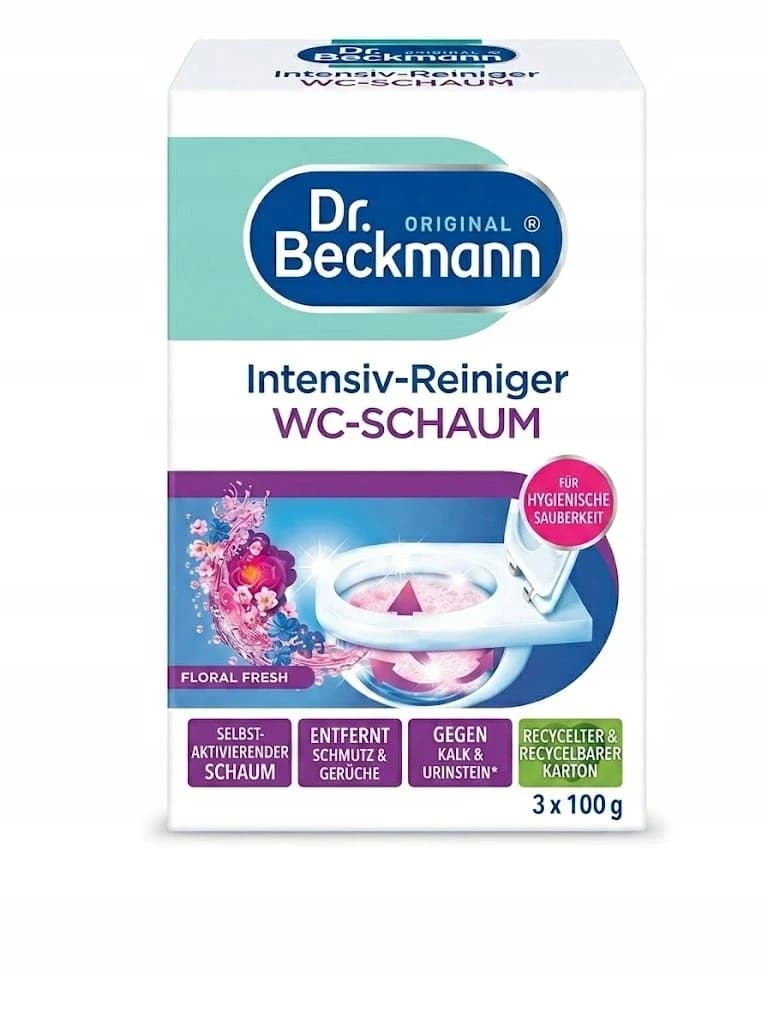 Dr. Beckmann čisticí pěna na WC Floral Fresh, 3x100 g