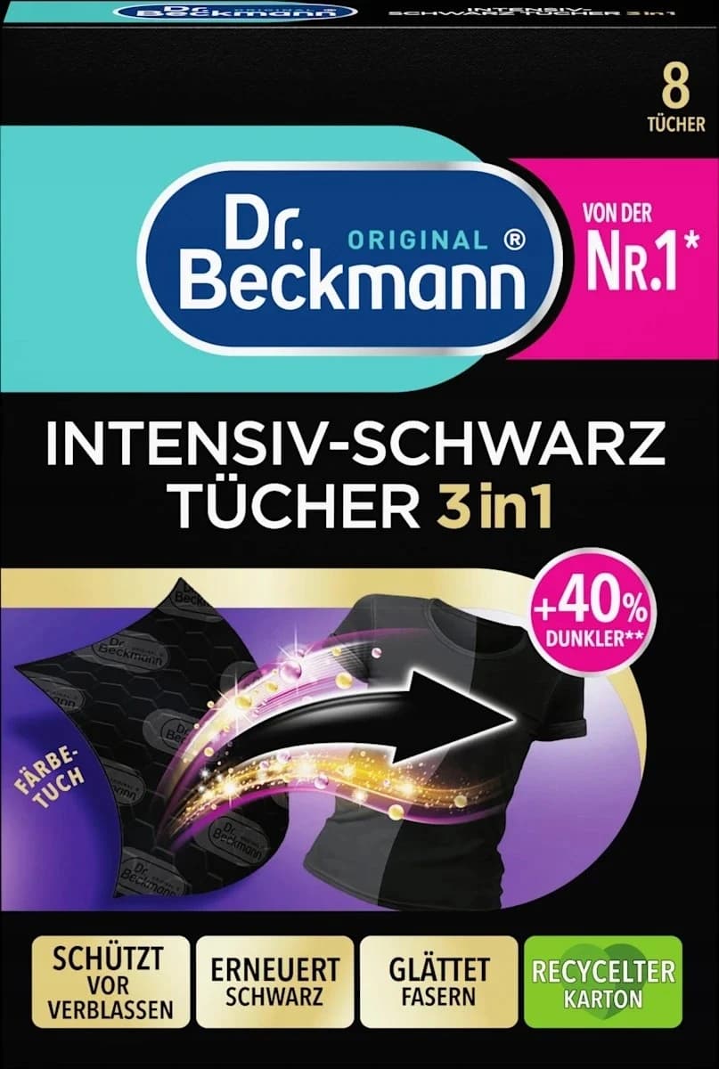 Dr. Beckmann obrúsky pro obnovu tmavých barev, 8 ks