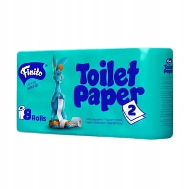 Finito toaletní papír bez vůně, 8 rolí, 2vrstvý