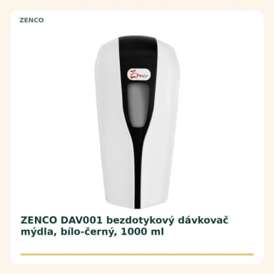 ZENCO DAV001 bezdotykový dávkovač mýdla, bílo-černý, 1000 ml