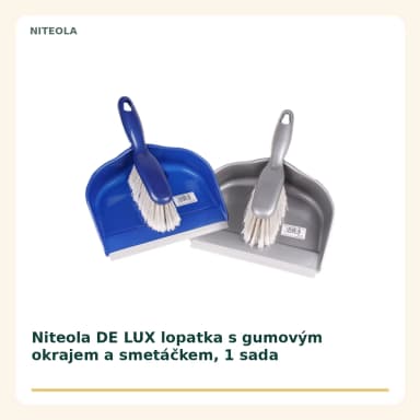 Niteola DE LUX lopatka s gumovým okrajem a smetáčkem, 1 sada