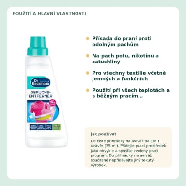 Dr. Beckmann Odstraňovač pachov z prádla, 500 ml