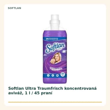 Softlan Ultra Traumfrisch koncentrovaná aviváž, 1 l / 45 praní
