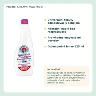 Chanteclair univerzálne odmašťovač s bělidlem, 625 ml