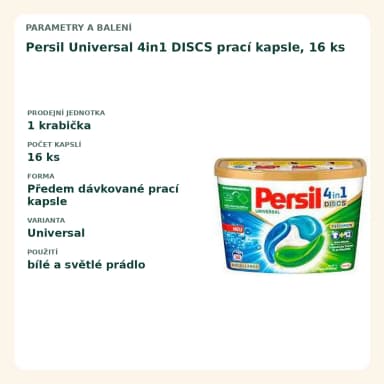 Persil Universal 4in1 DISCS prací kapsle, 16 ks