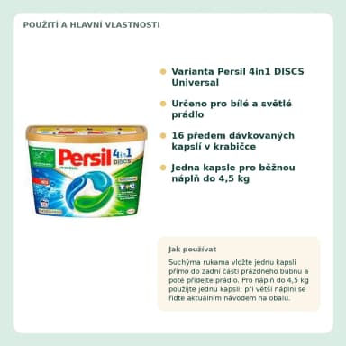 Persil Universal 4in1 DISCS prací kapsle, 16 ks