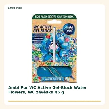 Ambi Pur WC gelová záveska Water Flowers, 45 g