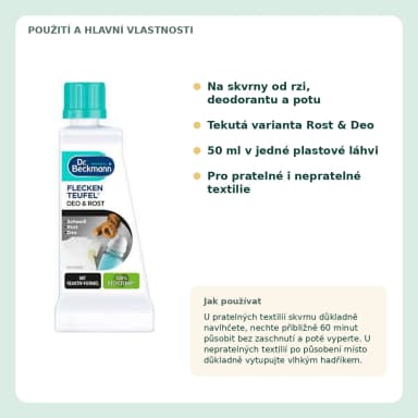 Dr. Beckmann Fleckenteufel Rost & Deo odstraňovač skvrn, 50 ml