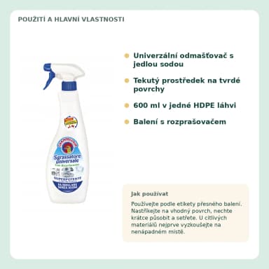 Chanteclair Sgrassatore Universale s jedlou sodou, 600 ml
