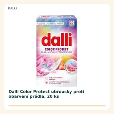 Dalli Color Protect obrúsky proti obarvení prádla, 20 ks