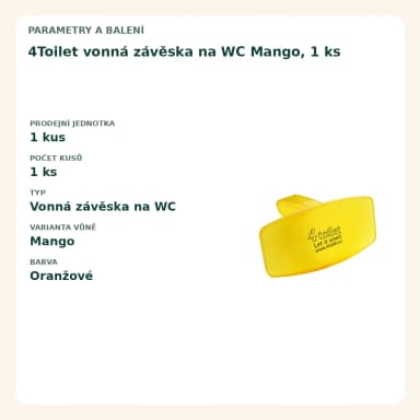 4Toilet vonná závěska na WC Mango, 1 ks