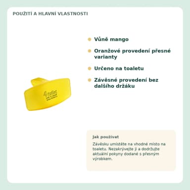 4Toilet vonná závěska na WC Mango, 1 ks