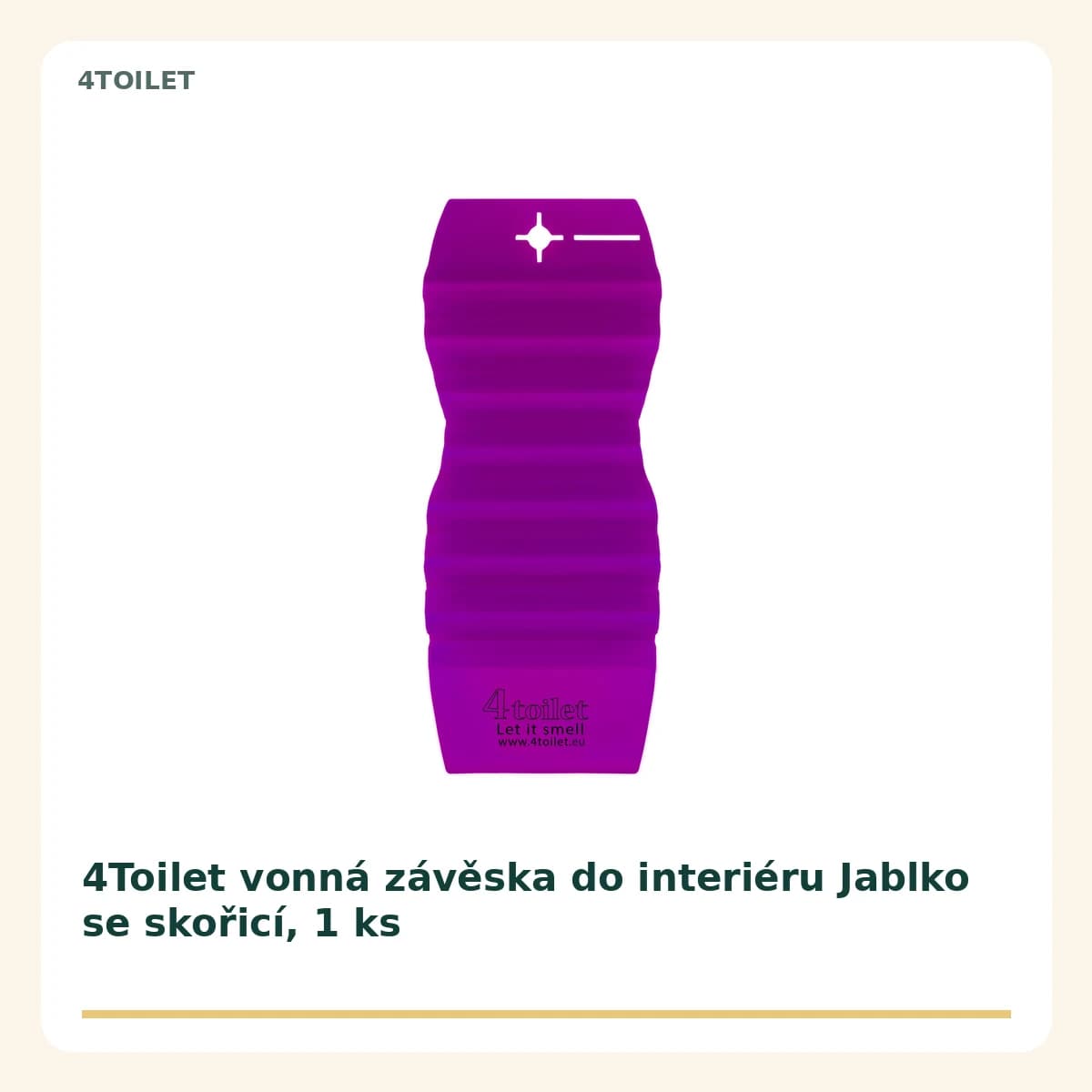 4Toilet vonná záveska do interiéru Jablko se škoricou, 1 ks